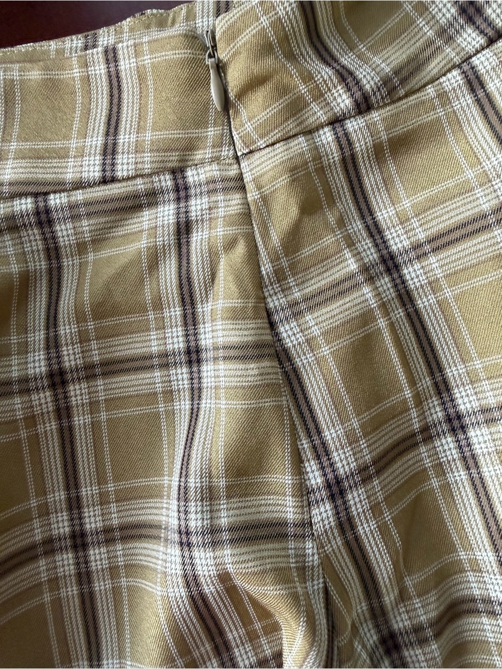 Mustard Plaid Skater Skirt - Picture 4 of 4